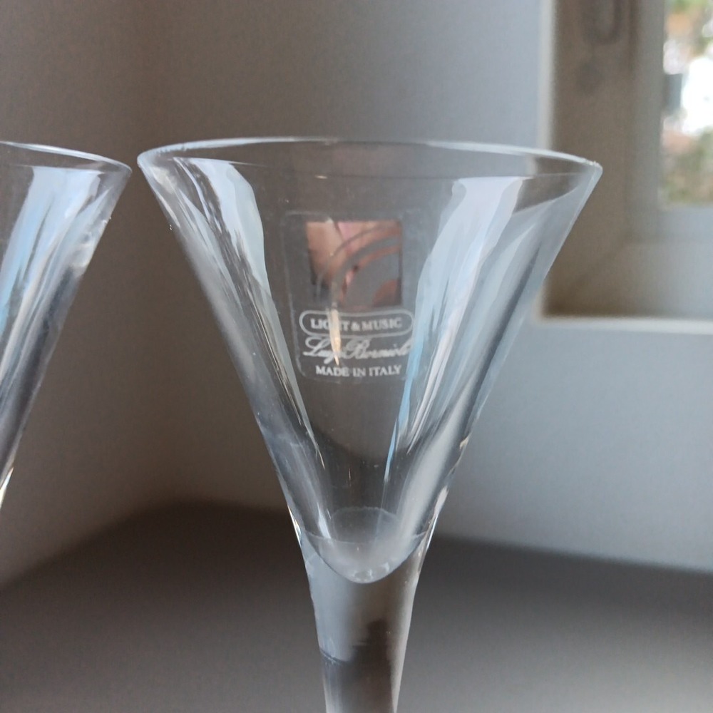 Luigi Bormioli Florian Blue Light & Music Martini Sherry Glass NEW Old‎ Money - Picture 2 of 4